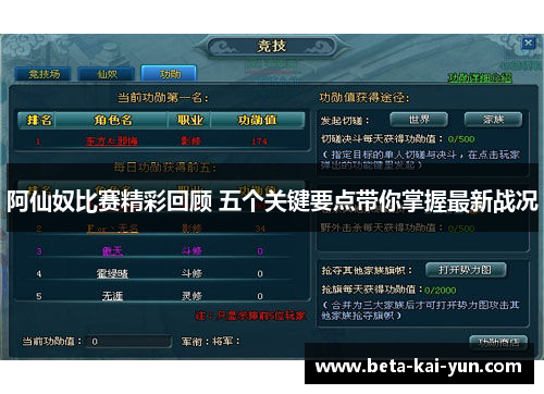 阿仙奴比赛精彩回顾 五个关键要点带你掌握最新战况